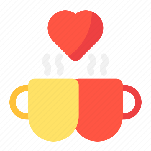 Coffee, cup, tea, hot, drink, heart icon - Download on Iconfinder