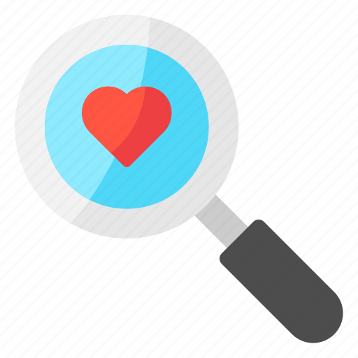 Search, love, magnifying, glass, heart icon - Download on Iconfinder
