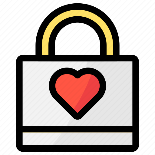 Lock, protection, safe, safety, heart icon - Download on Iconfinder