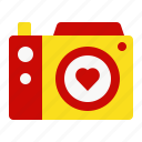 camera, heart, love, wedding, photo