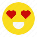 emoticon, love, heart, emoji, happy