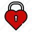lock, love, heart, romantic, valentine 