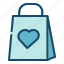 bag, love, heart, gift, shopping 
