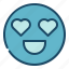 emoticon, love, heart, emoji, happy 