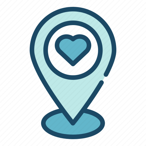 Location, love, heart, map, pin icon - Download on Iconfinder