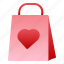 bag, love, heart, gift, shopping 