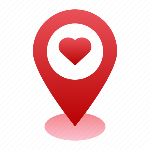 Location, love, heart, map, pin icon - Download on Iconfinder
