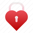 lock, love, heart, romantic, valentine