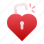 unlock, love, heart, valentine, padlock 