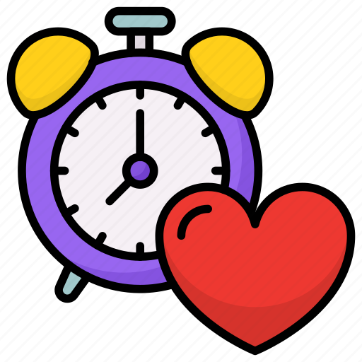 Event, clock, heart, celebration, valentine icon - Download on Iconfinder