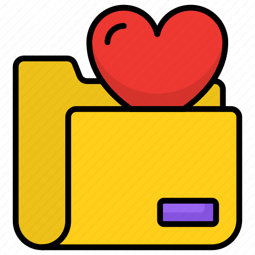 Romantic, folder, file, document, love icon - Download on Iconfinder