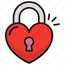 love lock, romantic, valentine, lock, heart