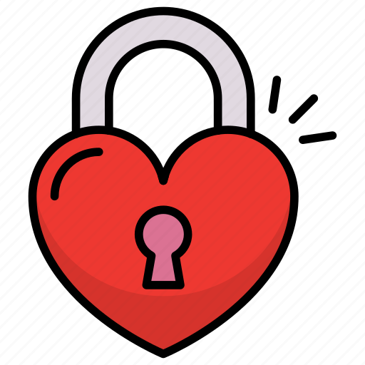 Love lock, romantic, valentine, lock, heart icon - Download on Iconfinder