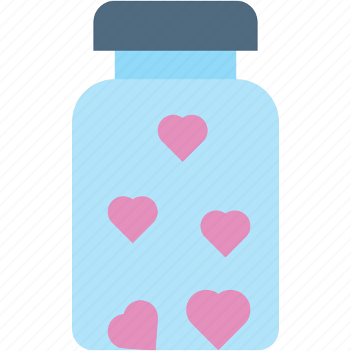 Romantic, jar, hearts, heart, love, and, romance icon - Download on Iconfinder