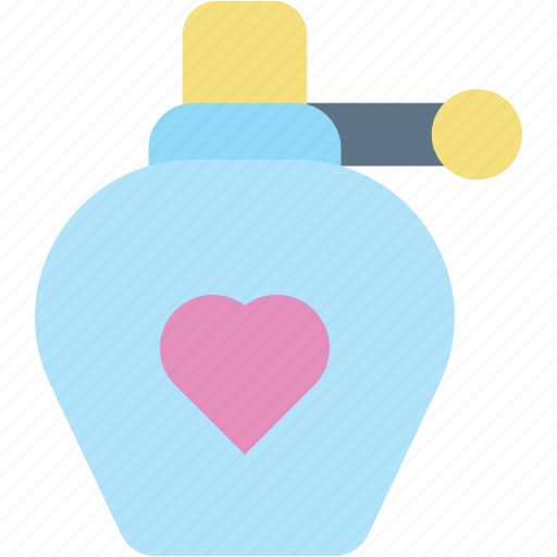 Perfume, grooming, spray, bottle, heart icon - Download on Iconfinder