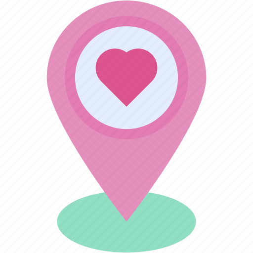 Wedding, location, heart, meeting, place, valentines, day icon - Download on Iconfinder