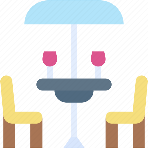 Dinner, table, chairs, food, and, restaurant, dine icon - Download on Iconfinder