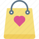 shopping, bag, valentines, day, love, and, romance, heart