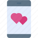 dating, app, heart, love, and, romance, romantic, mobile, phone