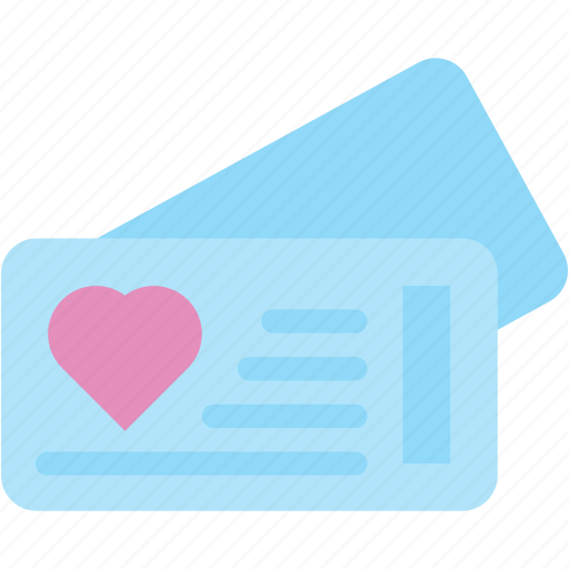 Tickets, heart, romantic, movie, entertainment, ticket icon - Download on Iconfinder