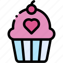 cupcake, dessert, cup, cake, muffin, sweet, strawberry