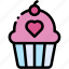 cupcake, dessert, cup, cake, muffin, sweet, strawberry 