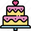 wedding, cake, dessert, love, and, romance, marriage, heart 