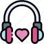 love, song, music, and, multimedia, earphone, romantic, headphone, heart 