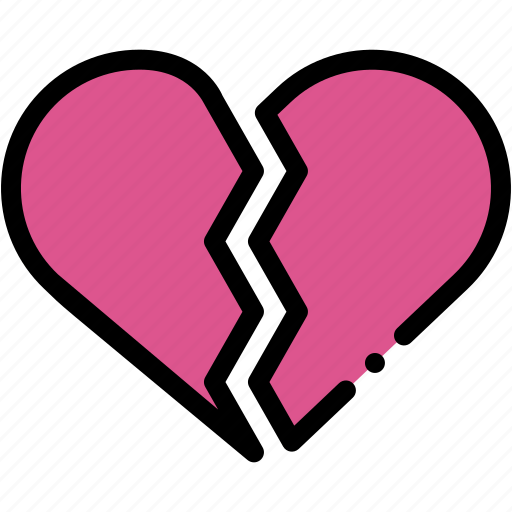 Heartbroken, heartache, break, up, valentines, day, broken icon - Download on Iconfinder