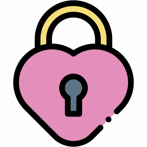 Padlock, love, romance, tools, utensils, valentines, heart icon - Download on Iconfinder