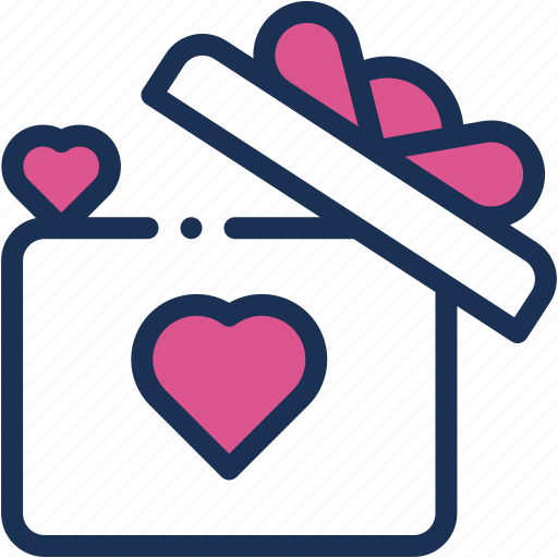 Giftbox, gift, present, heart, box icon - Download on Iconfinder