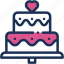 wedding, cake, dessert, love, and, romance, marriage, heart 