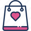 shopping, bag, valentines, day, love, and, romance, heart 