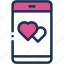 dating, app, heart, love, and, romance, romantic, mobile, phone 