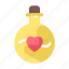 potion, love, flask, lab, chemical 