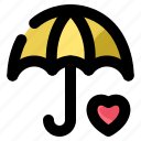 umbrella, heart, love, protection, safe, insurance