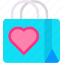 bag, shopping, heart, love, and, romance, valentine