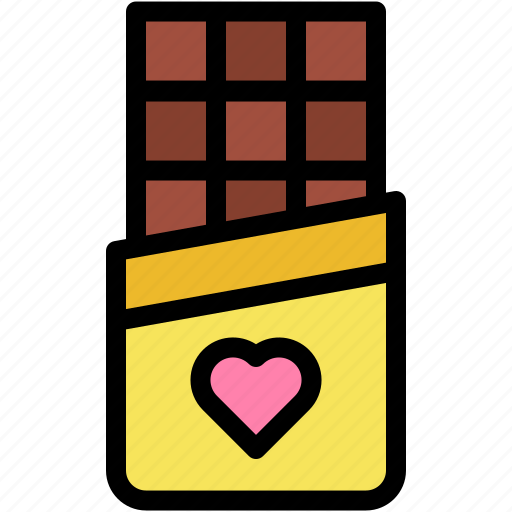 Chocolate, love, and, romance, valentines, day, heart icon - Download on Iconfinder