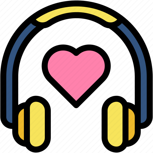 Earphones, love, and, romance, headphone, headphones icon - Download on Iconfinder