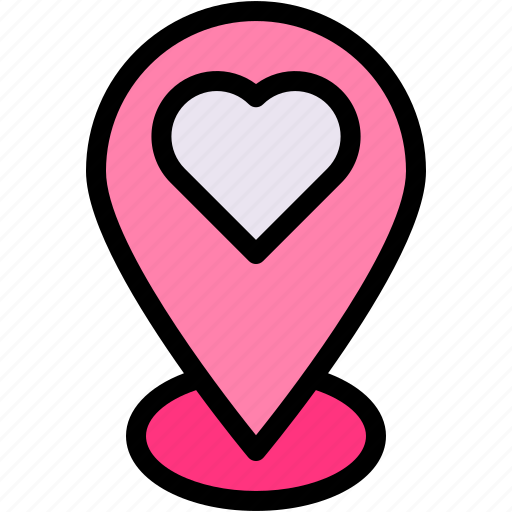 Placeholder, heart, maps, and, location, map, pointer icon - Download on Iconfinder