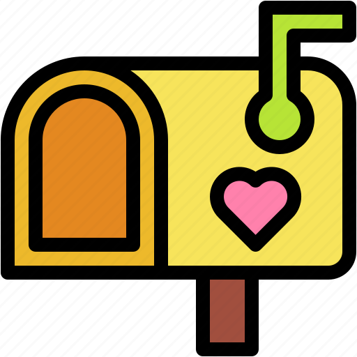 Mailbox, love, letter, heart, and, romance, valentines icon - Download on Iconfinder