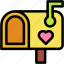 mailbox, love, letter, heart, and, romance, valentines, day 