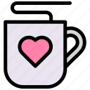 mug, cup, heart, hot, chocolate, love, and, romance
