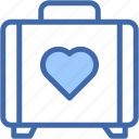 briefcase, love, and, romance, holiday, portfolio, heart