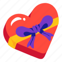 gift, box, wedding, love, heart, romantic, happy