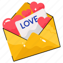 letter, flower, romantic, love, card, envelope