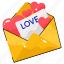 letter, flower, romantic, love, card, envelope 