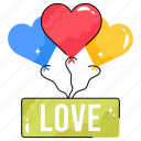 heart, valentine, balloon, love, wedding