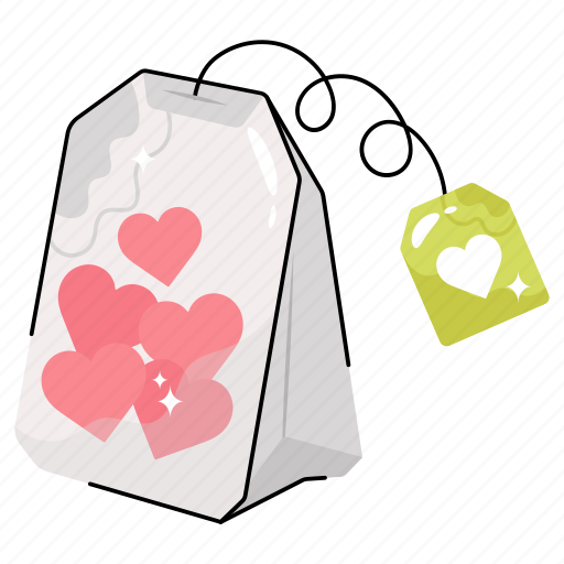 Drink, teabag, beverage, tea, bag, heart icon - Download on Iconfinder