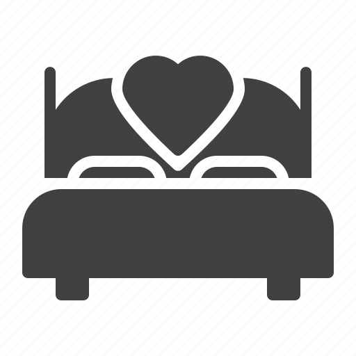 Bed, couple, heart, love, making icon - Download on Iconfinder